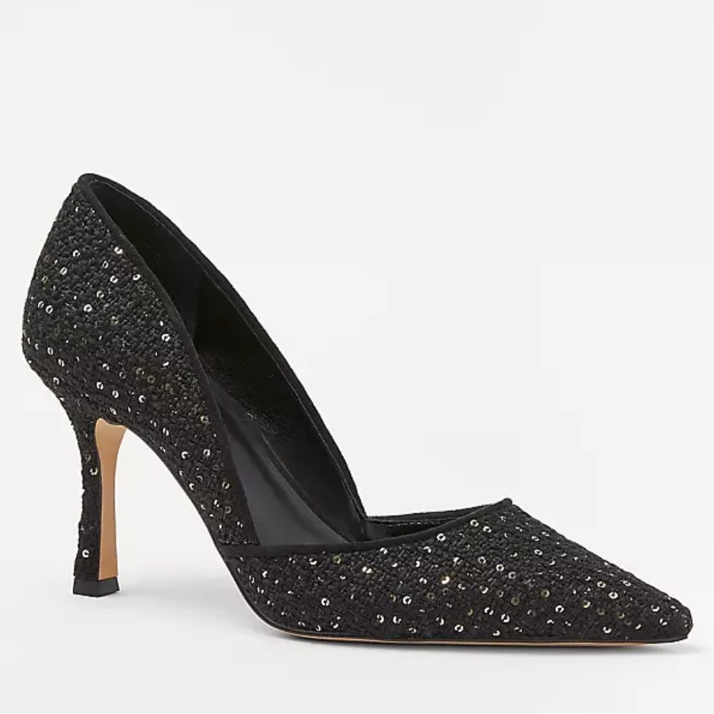 Sequin Tweed Azra Pumps